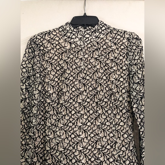 Emilia Wickstead Black and Ivory Flocked Lace Dress - Picture 7 of 16